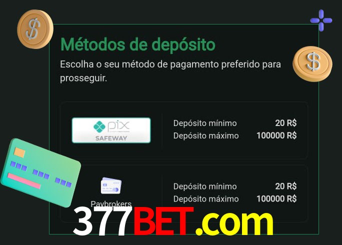 O cassino 377bet.com oferece uma grande variedade de métodos de pagamento